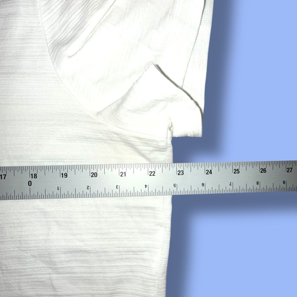 TALBOTS T by Talbots Ribbed Scoop Neck Tee - White Plus 1X - Picture 3 of 11